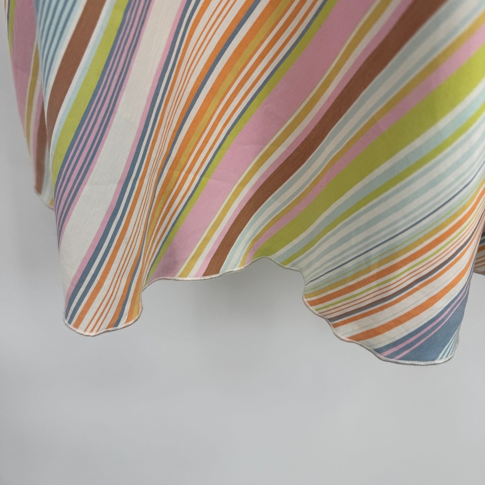 Trina Turk Striped Spaghetti Strap Sun Dress Womens 10 Cotton Tie Waist Lined - Picture 5 of 16